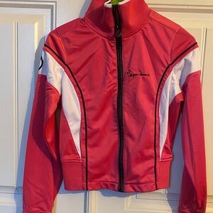Pepe Jeans Vibrant Pink Warmup Jacket with Zipper Size S